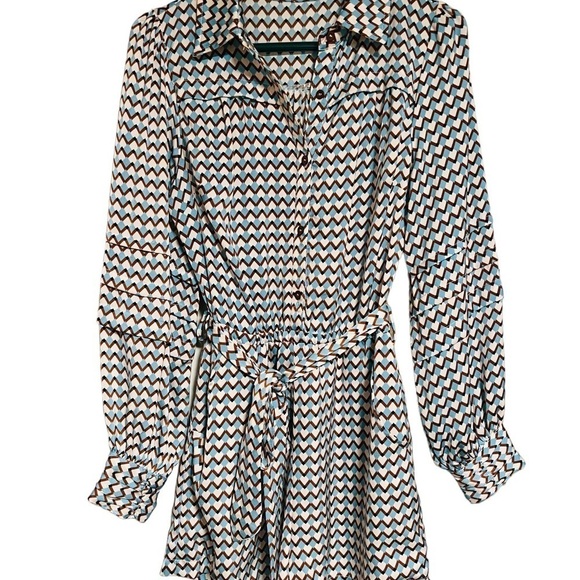 FATE WOMENS COLORFUL ABSTRACT PATTERN BELTED ROMERO SIZE SMALL - Picture 14 of 15